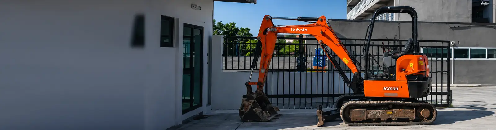 รถขุด Kubota KX033 ของธรณี รับเหมาถมดิน